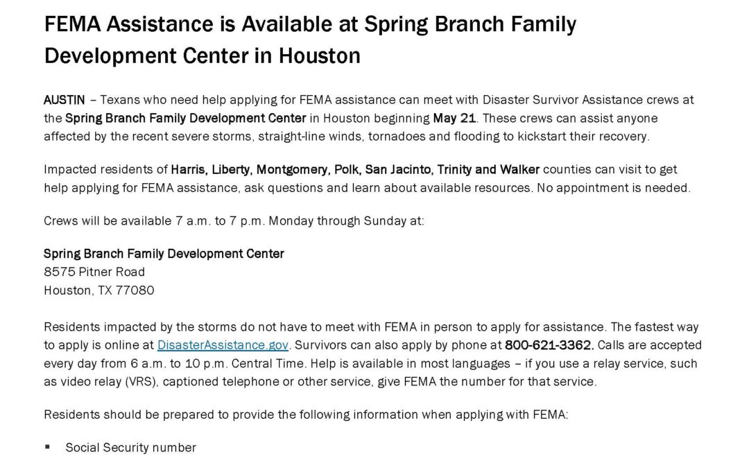 FEMA Assistance