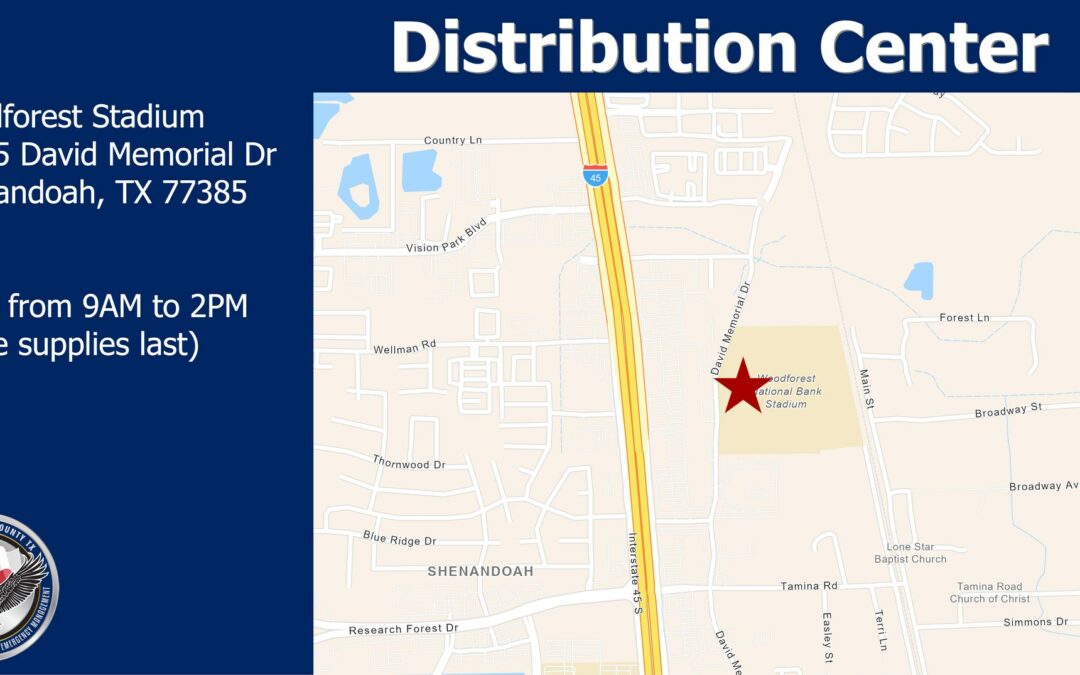 Montgomery County Distribution Centers for Ice, Water and Food Supplies